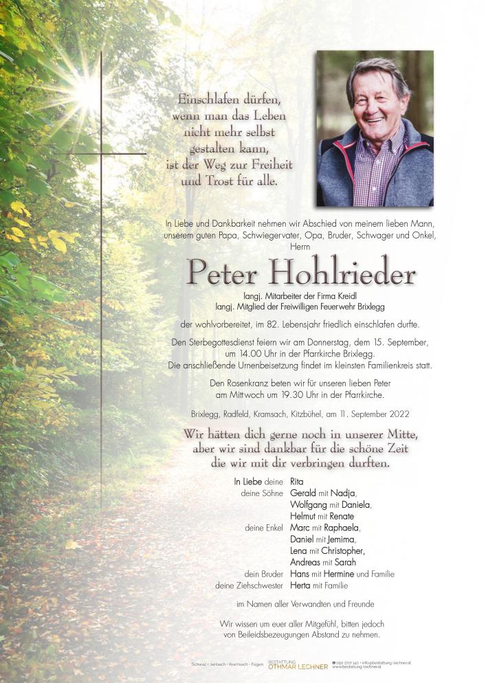 Peter Hohlrieder